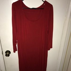 Red body-con dress